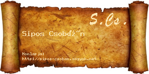 Sipos Csobán névjegykártya